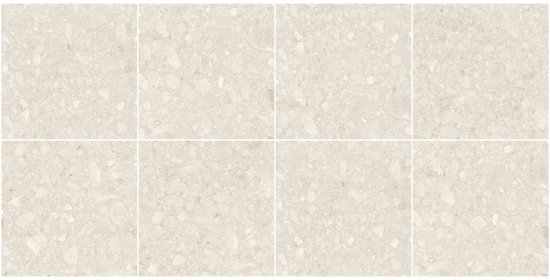 Глазурованный керамогранит Duna Terrazzo Clay Carving 60x60 см 1.44 м² матовый цвет белый