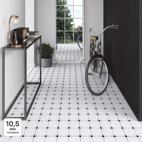 Глазурованный керамогранит Lb Ceramics Клинт Макси 30x30x10.5 см 0.9 м² матовый цвет белый