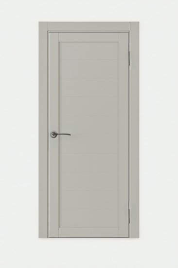 Дверь межкомнатная глухая Корса 80x200 см Hardflex цвет серый с замком и петлями