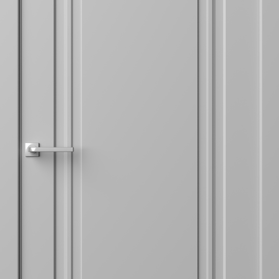 Дверь межкомнатная глухая Комфорт-1 90x220 см ПВХ цвет гейнсборо с замком и петлями