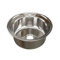Мойка для кухни Mixline 49х49х18 см врезная с сифоном сталь (528183)