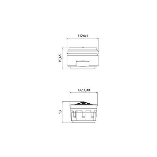 Аэратор для смесителя корпусный Iddis Optima Home наружная резьба M24 (996P24B1SM)