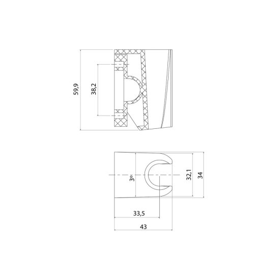 Держатель для лейки Iddis Optima Home c регулировкой наклона пластик хром (090CP4Fi53)