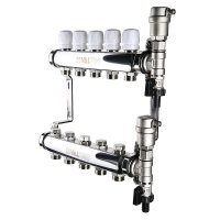 Коллекторная группа Valtec 1 ВР(г) х 10 выходов 3/4 НР(ш) ЕК х 1 ВР(г)