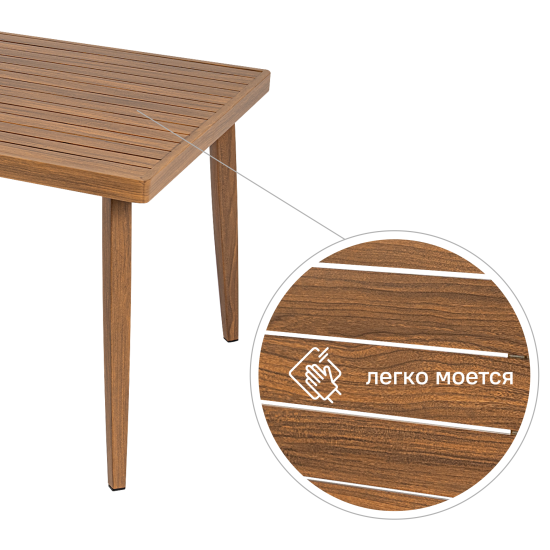 Набор садовой мебели для обеда с подушками BEGINIA Komito Алюминий Стол, 6 кресел Бежевый; Коричневый