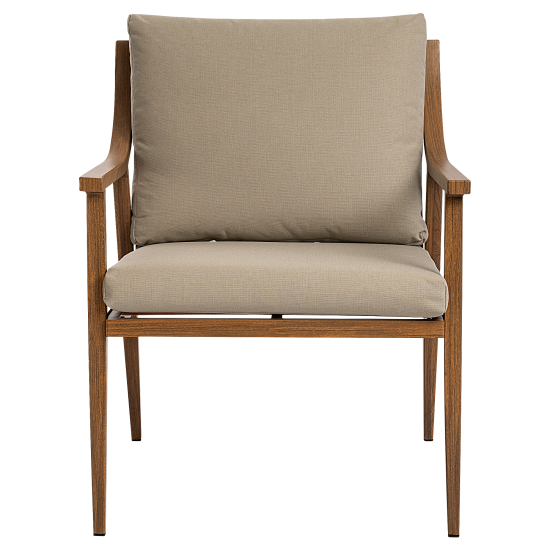 Набор садовой мебели для обеда с подушками BEGINIA Komito Алюминий Стол, 6 кресел Бежевый; Коричневый