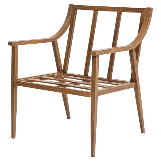 Набор садовой мебели для обеда с подушками BEGINIA Komito Алюминий Стол, 6 кресел Бежевый; Коричневый