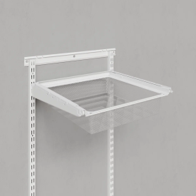 Корзина выдвижная 39.5x18.5x41 см цвет белый