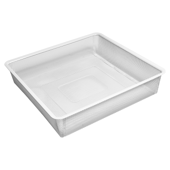 Корзина выдвижная 39.5x18.5x41 см цвет белый