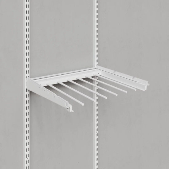 Выдвижная брючница 46.3x2.8x44 см металл цвет белый