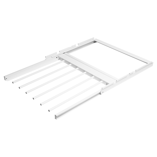 Выдвижная брючница 46.3x2.8x44 см металл цвет белый