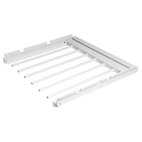 Выдвижная брючница 46.3x2.8x44 см металл цвет белый