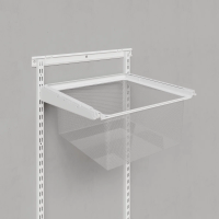 Корзина выдвижная 39.5x8.5x41 см цвет белый