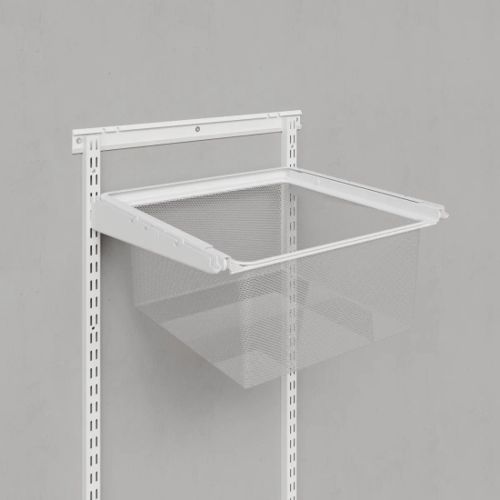 Корзина выдвижная 39.5x8.5x41 см цвет белый