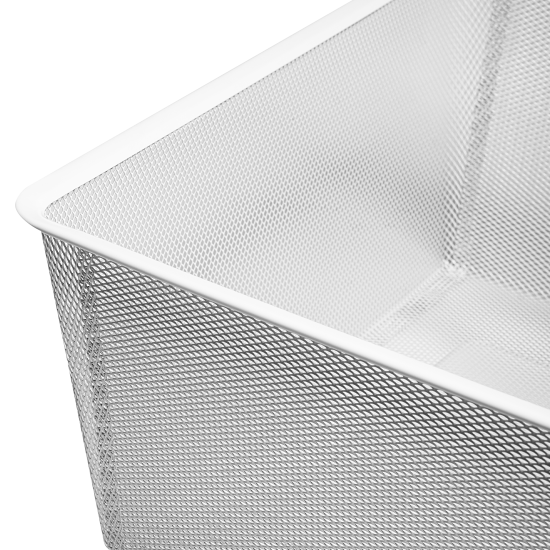 Корзина выдвижная 39.5x8.5x41 см цвет белый