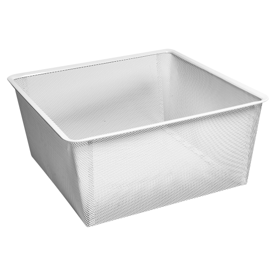 Корзина выдвижная 39.5x8.5x41 см цвет белый