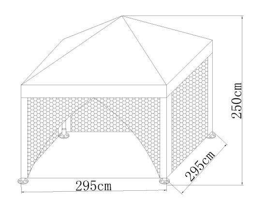 Павильон BEGINIA 3x3 м сталь зеленый