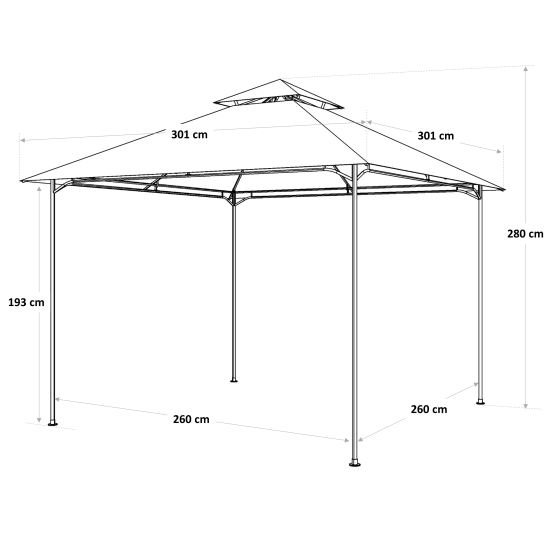 Павильон BEGINIA Oxis 3x3 м бежевый