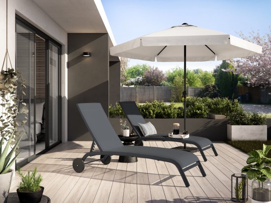 Зонт садовый BEGINIA Avea 300 см белый