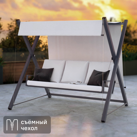 Качели садовые BEGINIA Odyssea сталь светло-серый