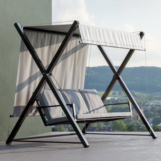 Качели садовые BEGINIA Odyssea сталь светло-серый