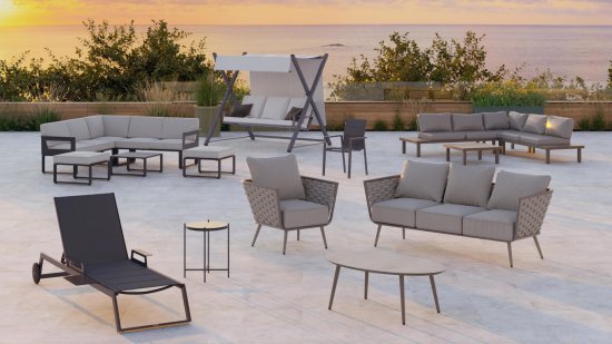 Качели садовые BEGINIA Odyssea сталь светло-серый