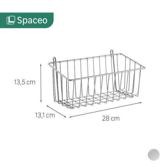 Корзина навесная KONSENSA 28x13.1 см цвет хром