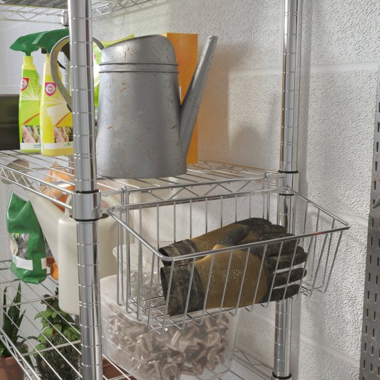 Корзина навесная KONSENSA 28x13.1 см цвет хром