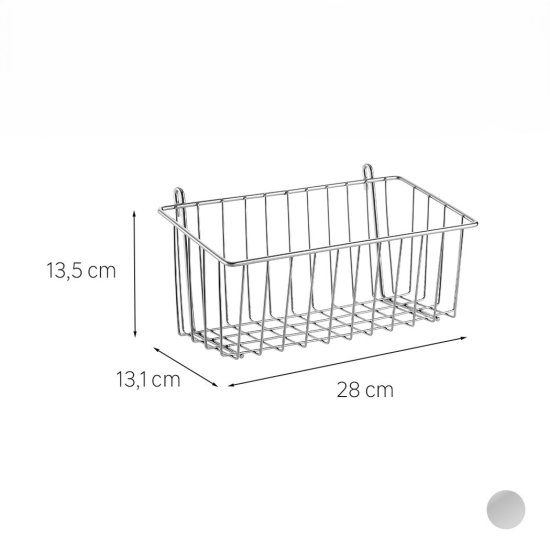 Корзина навесная KONSENSA 28x13.1 см цвет хром