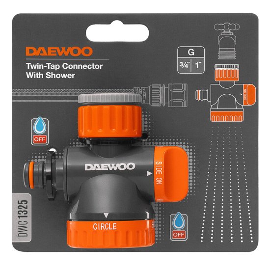 Адаптер 3/4-1 для шланга Daewoo наружная резьба пластиковый (DWC 1325)