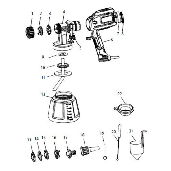 Краскопульт электрический Tecmaster T700 600 Вт 1,2 л (1025700)