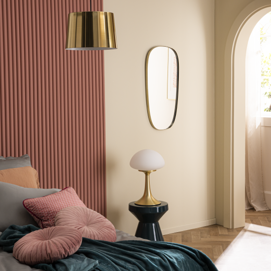 Зеркало декоративное KREAFORTA Glam Brass овальное 40x78 см металл цвет золотистый