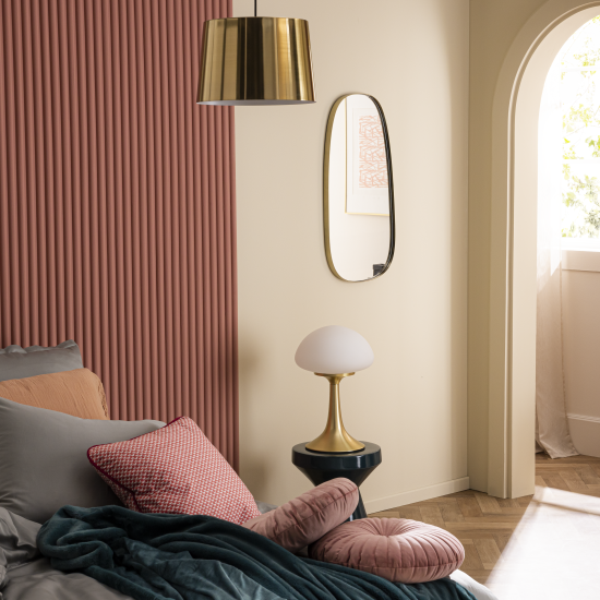 Зеркало декоративное KREAFORTA Glam Brass овальное 40x78 см металл цвет золотистый