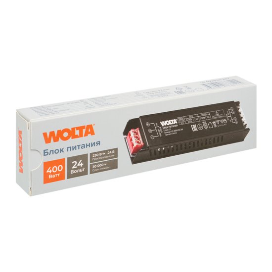 Блок питания для светодиодной ленты Wolta 230/24 В 400 Вт IP20 (LD-400W/03-24V)