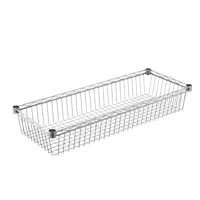 Корзина для стеллажа KONSENSA 90x35 см цвет хром