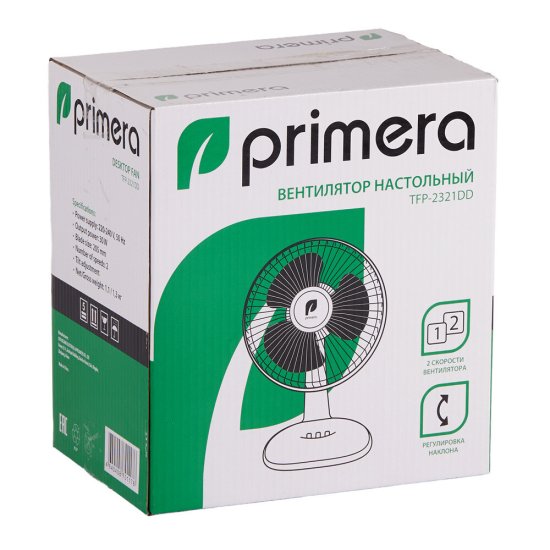 Вентилятор настольный Primera TFP-2321DD 2 скорости 30 Вт