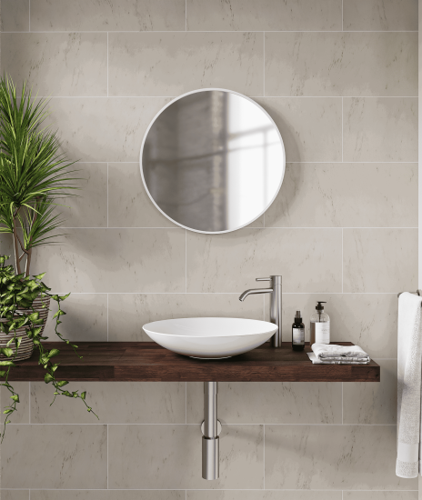 Панель ПВХ Каррара серый 1200х250х10 мм 1.2 м² (4 шт.)