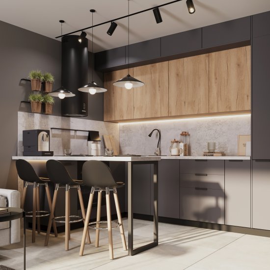 Фасад кухонного шкафа Верея 44.7x76.5 см KONSENSA ЛДСП цвет дуб гудзон золотой