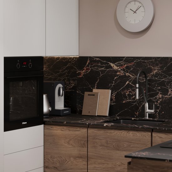 Фасад кухонного шкафа Токио 59.7x76.5 см KONSENSA ЛДСП цвет темное дерево