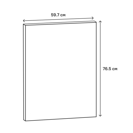 Фасад кухонного шкафа Токио 59.7x76.5 см KONSENSA ЛДСП цвет темное дерево
