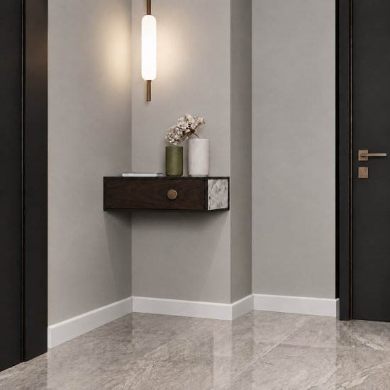 Плинтус кварцевый Alpine Floor Grand Sequoia 11х80х2200 мм белый матовый (SK 11-0)