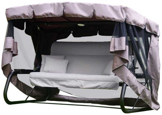 Качели садовые BEGINIA Moneron 4-х местные до 480 кг металл серый