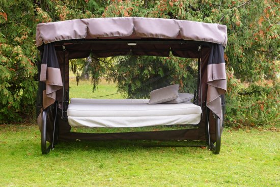 Качели садовые BEGINIA Moneron 4-х местные до 480 кг металл серый