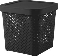 Корзина для хранения Plast Team Миен 31x30x31 см полипропилен цвет черный