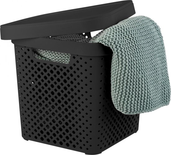 Корзина для хранения Plast Team Миен 31x30x31 см полипропилен цвет черный