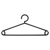 Плечики Plast Team Оеко 41.5 см полипропилен цвет черный