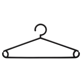 Плечики Plast Team Оеко 41.5 см полипропилен цвет черный