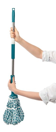 Швабра с веревочной насадкой You'll Love Twist Class микрофибра темно-зеленый/белый 125 см