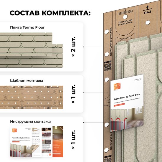 Набор Termo Floor Quick Deck для теплого пола 1830х600 мм