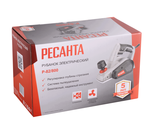 Рубанок сетевой Ресанта Р-82/800, 800 Вт, 82 мм
